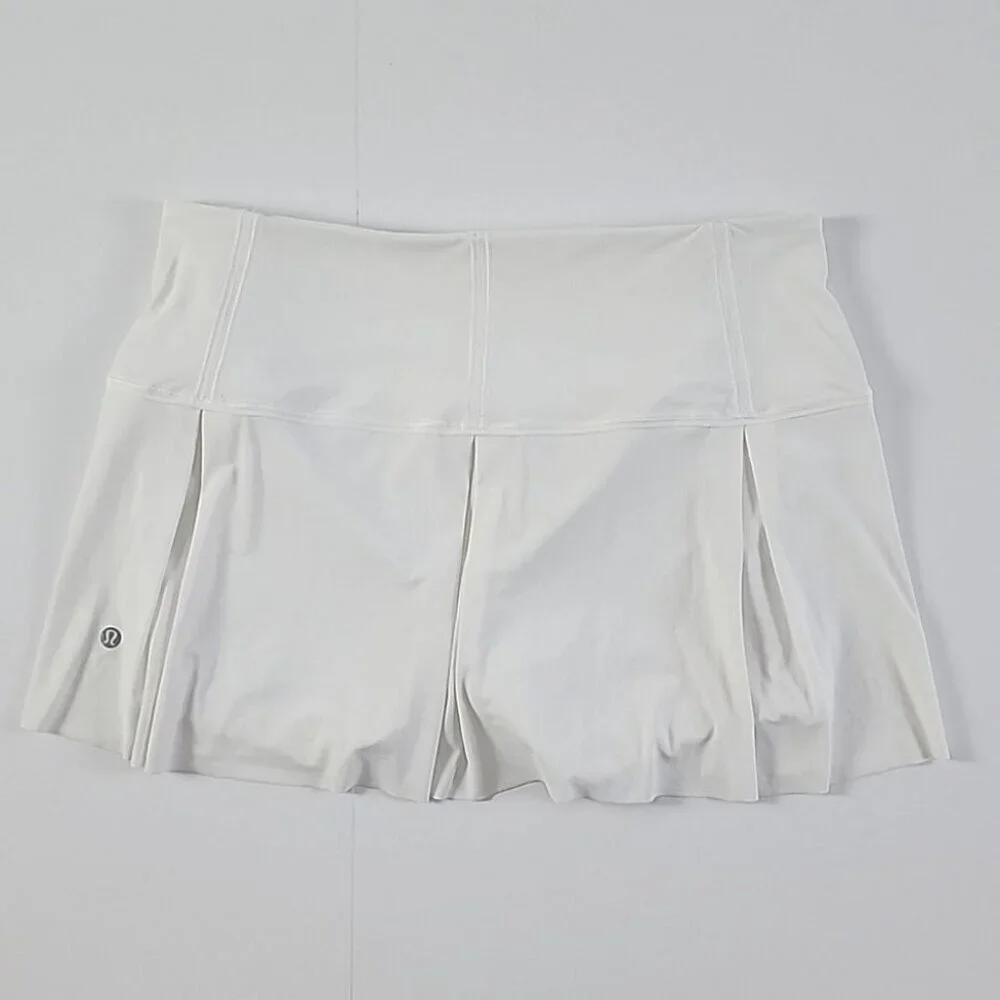 Lululemon Lost In Pace Skort Skirt White Flowy Lightweight Size 10 Regular - Picture 8 of 15